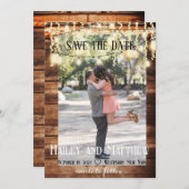 Rustikale Barensehen speichern das Datum für das b Save The Date (Vorne/Hinten)