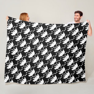 Rustikale Bärenspuren Waldland-Kreaturenmuster Fleecedecke