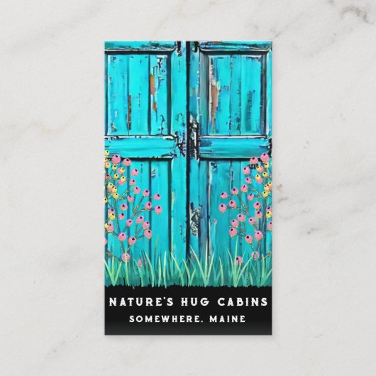 *~* Rustikale Barenttür AP49 QR Land Künstlerisch Visitenkarte (Vorderseite)