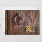 Rustikale Barenttüre - Einladung zur Hochzeit (Vorderseite)