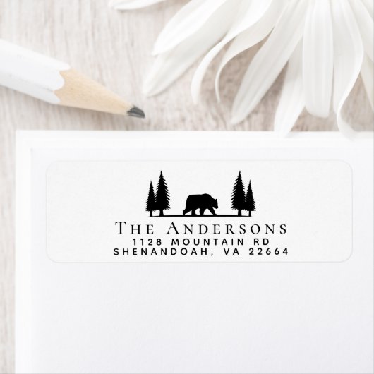 Rustikale Bärenwälder-Rücksendeadresse (Insitu)