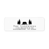 Rustikale Bärenwälder-Rücksendeadresse (Vorne)