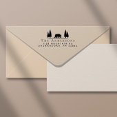 Rustikale Bärenwälder-Rücksendeadresse Permastempel