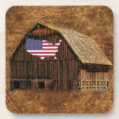 Rustikale Barfahne Getränkeuntersetzer (Vorderseite)