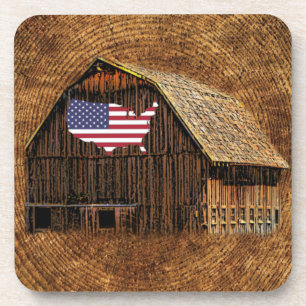 Rustikale Barfahne Getränkeuntersetzer