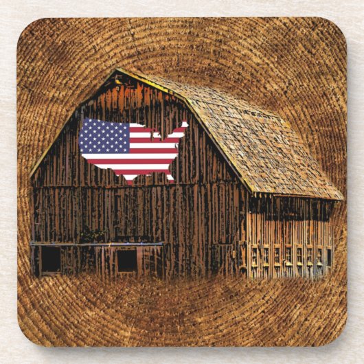 Rustikale Barfahne Getränkeuntersetzer (Vorderseite)