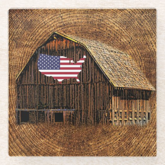 Rustikale Barfahne Glasuntersetzer (Vorderseite)