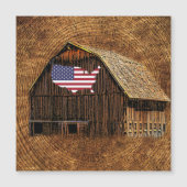 Rustikale Barfahne Magnetkarte (Vorderseite)