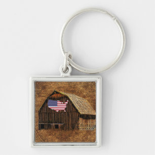 Rustikale Barfahne Schlüsselanhänger