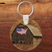 Rustikale Barfahne Schlüsselanhänger (Vorderseite)