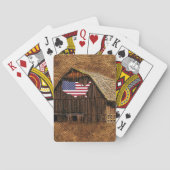 Rustikale Barfahne Spielkarten (Rückseite)