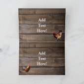 Rustikale Barkarte Karte (Innenseite)