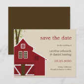 Rustikale Barkarte Save the Date (Vorne/Hinten)