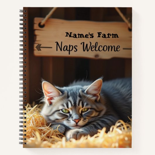 Rustikale Barkatze Bauernhof-Notebook Notizblock (Vorderseite)