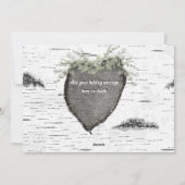 Rustikale Barkherz Familienurlaubskarte Foto Feiertagskarte (Rückseite)