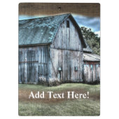 Rustikale Barklammer Klemmbrett (Rückseite)