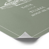 Rustikale Barlandschaft Grüne Hochzeit im Herbst W Poster (Ecke)