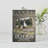 Rustikale Barleuchten Save the Date (Stehend Vorderseite)