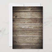 Rustikale Barmflorenjagd Abend Hochzeit Einladung (Rückseite)