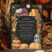 Rustikale Barn Schwarzer Herbst Laternenwetter Hoc Einladung