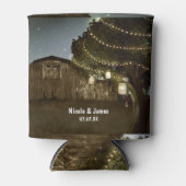 Rustikale Barn & Tree Lights Hochzeit kann kühlen Dosenkühler (Vorderseite)