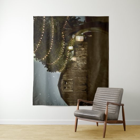 Rustikale Barnenstarry Abend Night Wedding Hinterg Wandteppich (Beispiel)