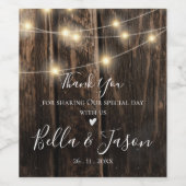 Rustikale Barnholz Streichelleuchten Gastgeschenk Weinetikett (Einzelnes Label)