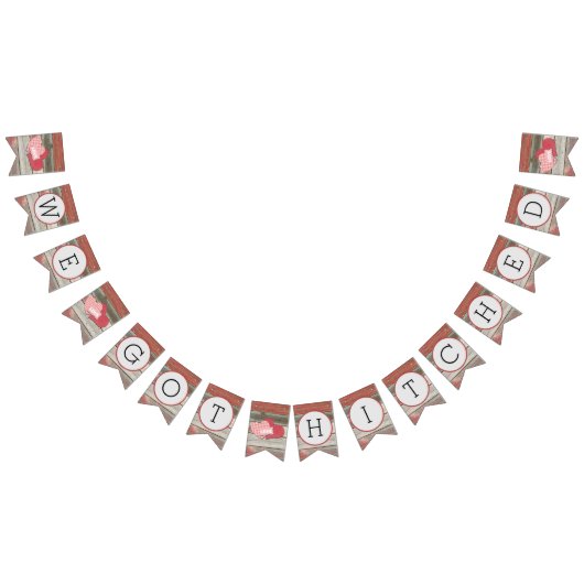 Rustikale Barnoden, die wir Got haben Hochzeit Wimpelkette (Alle)