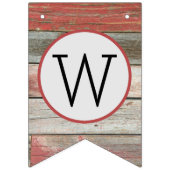 Rustikale Barnoden, die wir Got haben Hochzeit Wimpelkette (Zweite Fahne)