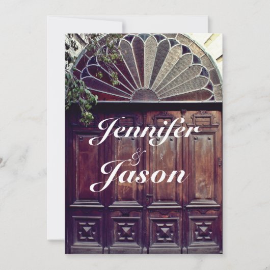 Rustikale Barntür Land Hochzeitseinladungen Einladung (Vorderseite)