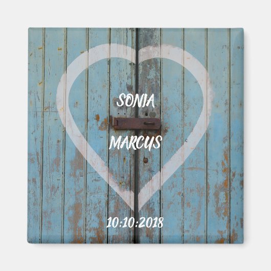 Rustikale Barntürenhochzeit Magnet (Vorne)