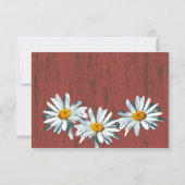 Rustikale Barnwood Daisy Response Card RSVP Karte (Rückseite)