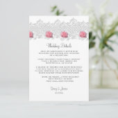 Rustikale Barnwood & Lace Wedding Begleitkarte (Stehend Vorderseite)