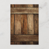 Rustikale Barnwood & Lace Wedding Begleitkarte (Rückseite)