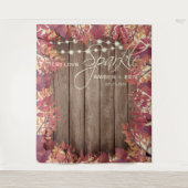 Rustikale Barnwood String Lights Hochzeit im Herbs Wandteppich (Vorderseite)