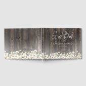 Rustikale Barnwood und Daisies Hochzeit Gästebuch (Voll)