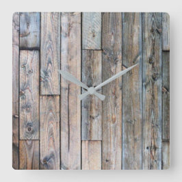 Rustikale Barnwood-Wall-Uhr Quadratische Wanduhr
