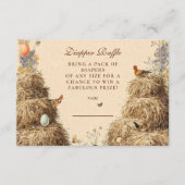 Rustikale Barnyard Farm Animals Diapper Raffle Begleitkarte (Vorderseite)