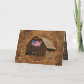 Rustikale Barriere - American Flag Note Card (Rückseite)