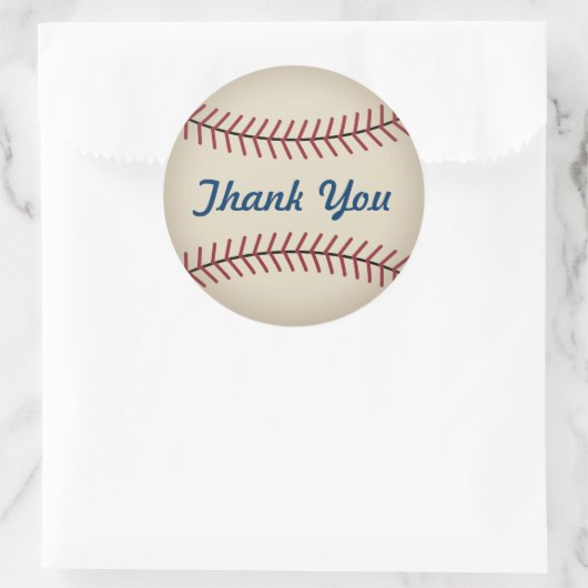 Rustikale Baseball-Dank-Aufkleber Runder Aufkleber (Tasche)