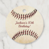 Rustikale Baseball-Saiten Geschenkanhänger (Rückseite)