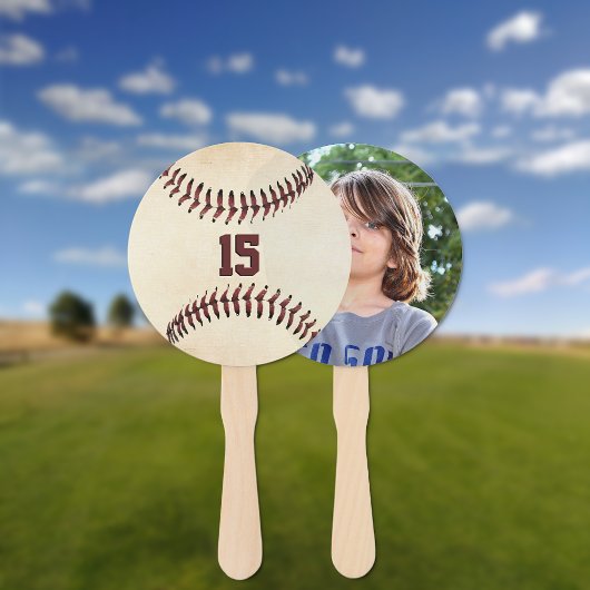 Rustikale Baseball-Strings mit individuellem Foto Fächer