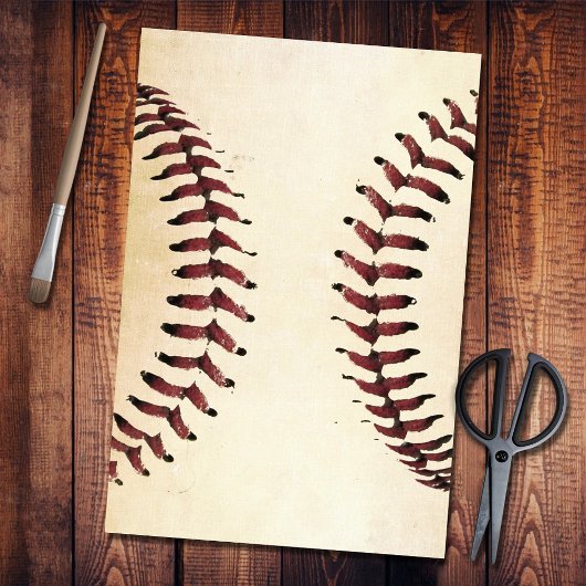 Rustikale Baseball-Strings vertikal Seidenpapier