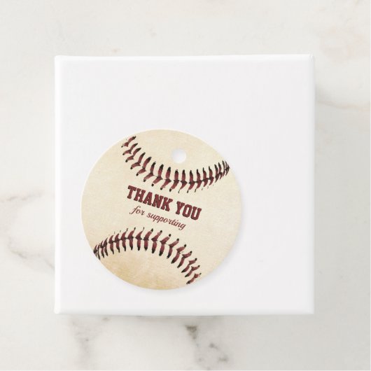 Rustikale Baseballstränge Geschenkanhänger (Beispiel)