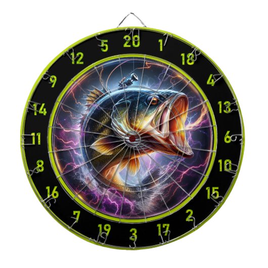 Rustikale Basskunst für Game Liebhaber Dartscheibe (vorne)