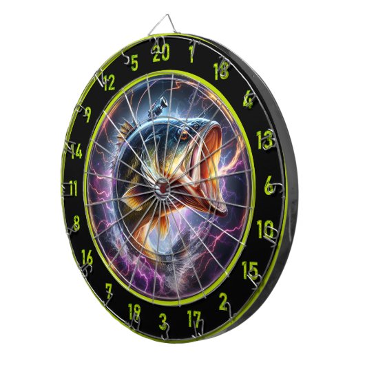 Rustikale Basskunst für Game Liebhaber Dartscheibe (Vorderseite rechts)