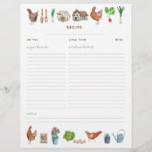 Rustikale Bauer Marktgewächshäuser Recipbinder (Vorderseite)