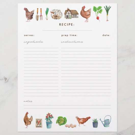 Rustikale Bauer Marktgewächshäuser Recipbinder (Rückseite)