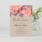 rustikale Bauern Braudusche Einladung (Stehend Vorderseite)