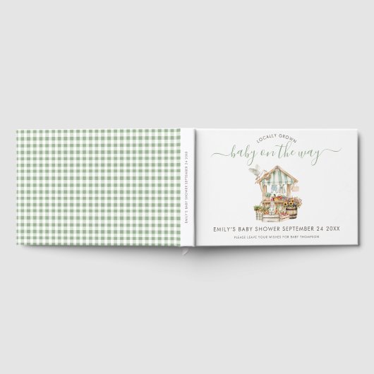 Rustikale Bauern in der Gegend Markt Kinderdusche Gästebuch (Voll)